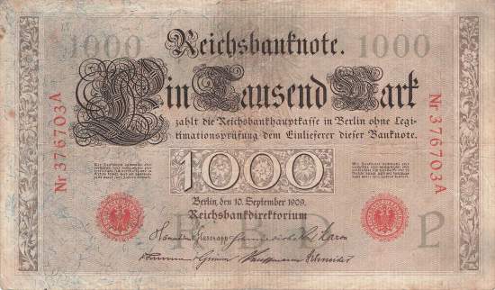 1000 Mark 1909 P/A ro.39